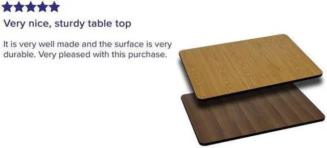 Alt view image 8 of 12 - Flash Furniture 30 by 48" Rectangular Table Top with Natural or Walnut Reversible Laminate Top