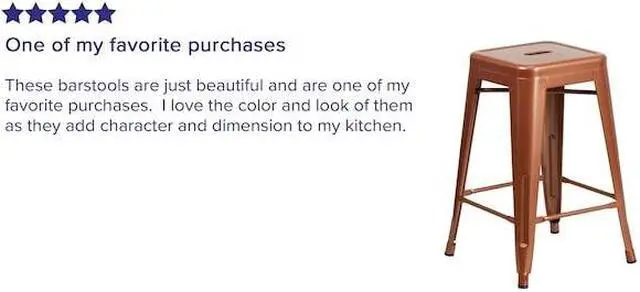 Alt view image 13 of 15 - FLASH FURNITURE 4-ET-BT3503-24-POC-GG Backless Copper Indoor-Outdoor Counter