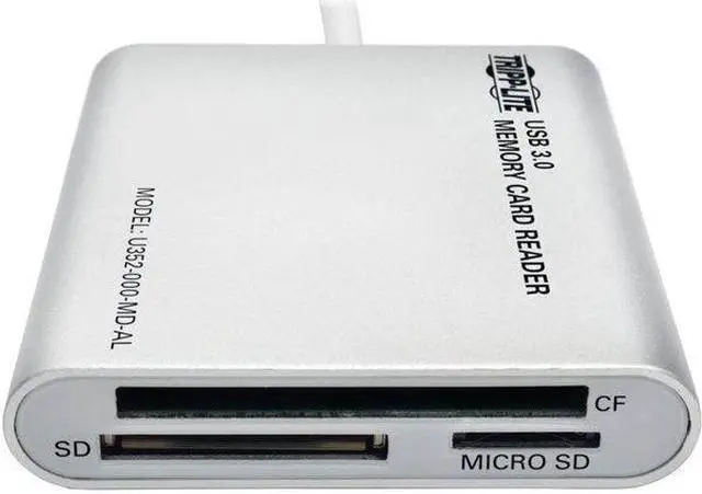 Alt view image 16 of 20 - Tripp Lite U352-000-MD-AL USB 3.0 A (MALE) USB 3.0 SuperSpeed Multi-Drive Memory Card Reader/Writer, Aluminum Case