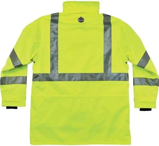 Alt view image 4 of 4 - GLOWEAR BY ERGODYNE 8385 Small Insulated Hooded Jacket, Lime/Black