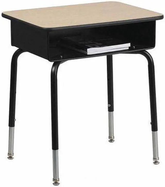 Alt view image 13 of 20 - Student Desk with Open Front Metal Book Box