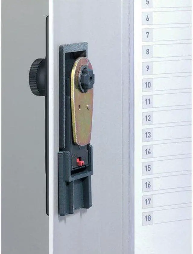 Alt view image 10 of 12 - Durable Locking Key Cabinet 36-Key Brushed Aluminum Silver 11 3/4 x 4 5/8 x 11