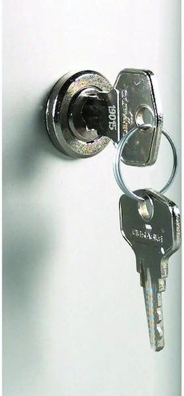 Alt view image 5 of 8 - durable key box with key lock, holds 18 key tags, 11 x 113/4 x 45/8 inches, brushed aluminum 195123