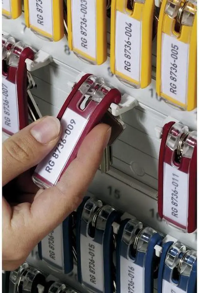 Alt view image 8 of 8 - durable key box with key lock, holds 18 key tags, 11 x 113/4 x 45/8 inches, brushed aluminum 195123