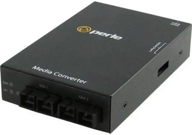 Alt view image 2 of 3 - Perle S-1000MM-M2SC2 - Gigabit Ethernet Fiber to Fiber Stand-Alone Media Converter