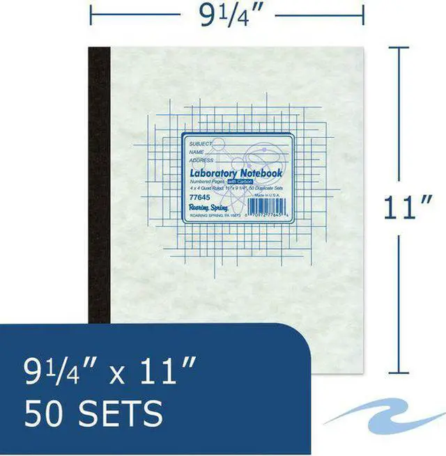 Alt view image 5 of 10 - Roaring Spring Paper Products 77645 Lab Notebook - 12 Per Case