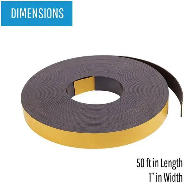 Alt view image 4 of 7 - MASTERVISION FM2021 Magnetic Adhesive Tape,1"x50 ft.,Black
