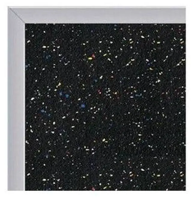 Alt view image 13 of 14 - 24.0" x 36.0" Aluminum Frame Recycled Rubber Bulletin Board - Confetti