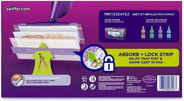 Alt view image 7 of 8 - SWIFFER 08443 Refill Mopping Pads, White, Synthetic, PK4