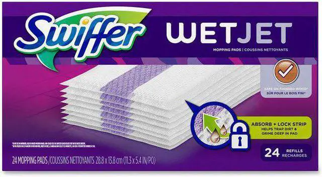 Alt view image 8 of 8 - SWIFFER 08443 Refill Mopping Pads, White, Synthetic, PK4