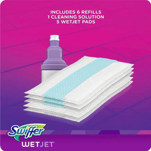 Alt view image 12 of 13 - Wet Jet Starter Kit,19 in. L,PK2 SWIFFER 92811