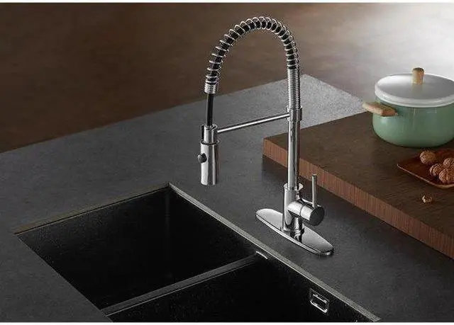 Alt view image 2 of 12 - GOURMETIER LS8771DL LS8771DL Concord Sgl-Handle Pre-Rinse Kitchen Faucet,