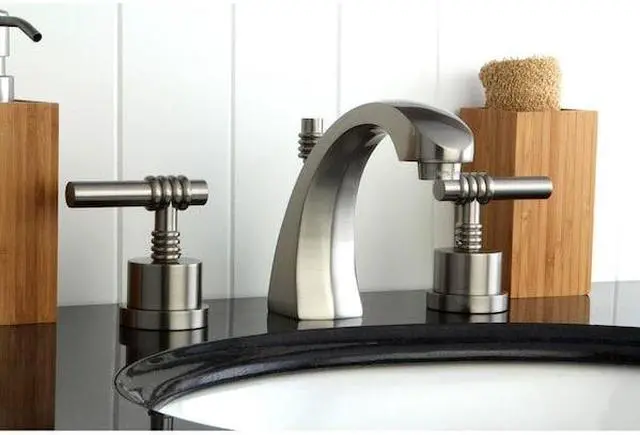 Alt view image 7 of 10 - Two Handle 8 to 16 Widespread Lavatory Faucet with Brass Pop-up