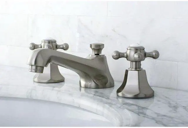 Alt view image 6 of 7 - Kingston Brass KS4468BX Two Handle 8 in. to 16 in. Widespread Lavatory Faucet with Brass Pop-up