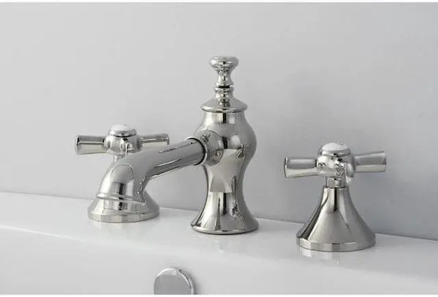 Alt view image 8 of 11 - Kingston Brass KC7066ZX Millennium widespread Lavatory Faucet with Brass Pop-Up Drain, Polished Nickel