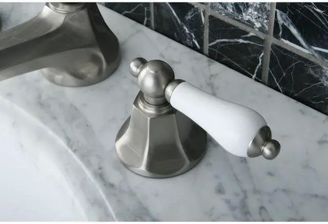 Alt view image 5 of 14 - Kingston Brass KS4468PL 8 Inch -18 Inch Widespread Lavatory Faucet - Satin Nickel