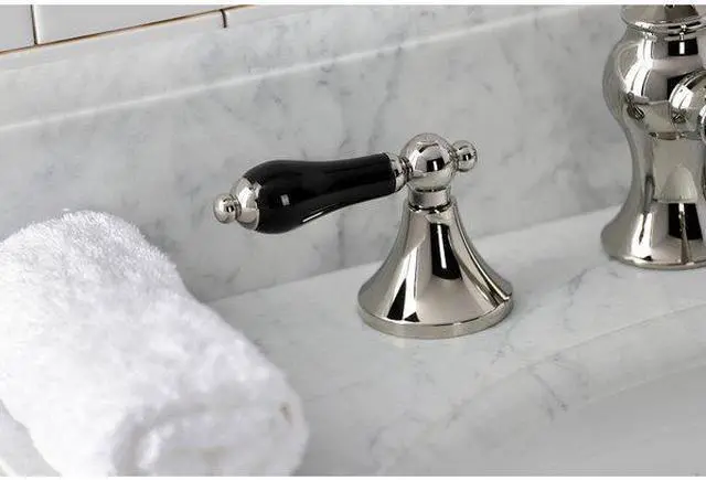 Alt view image 4 of 8 - Kingston Brass KC7066PKL Duchess Widespread Bathroom Faucet with Brass Pop-Up, Polished Nickel