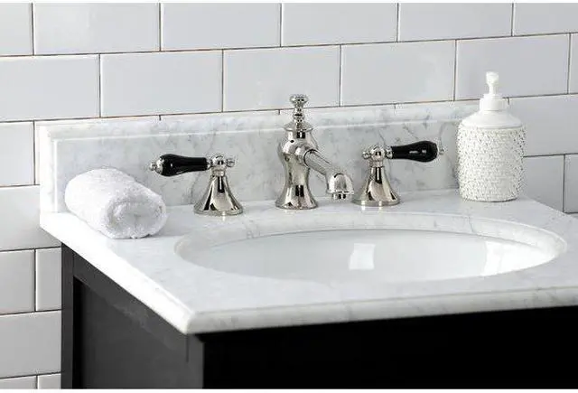 Alt view image 5 of 8 - Kingston Brass KC7066PKL Duchess Widespread Bathroom Faucet with Brass Pop-Up, Polished Nickel