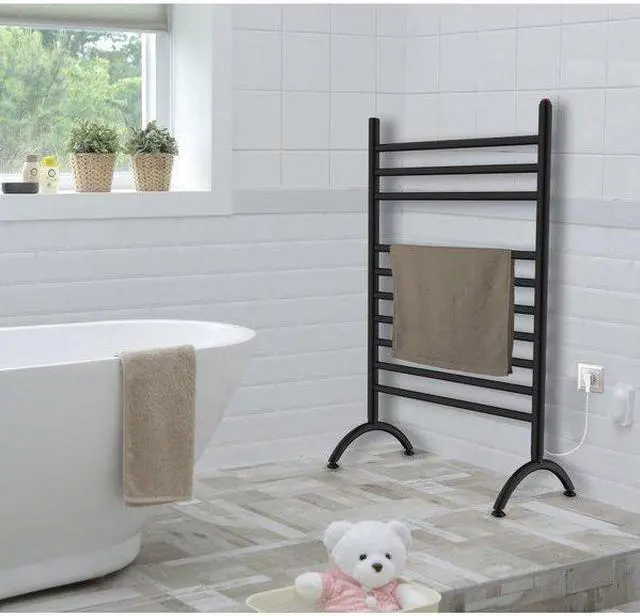 Alt view image 4 of 5 - Kingston Brass TWF3123MB Templeton Freestanding Towel Warmer, Matte Black
