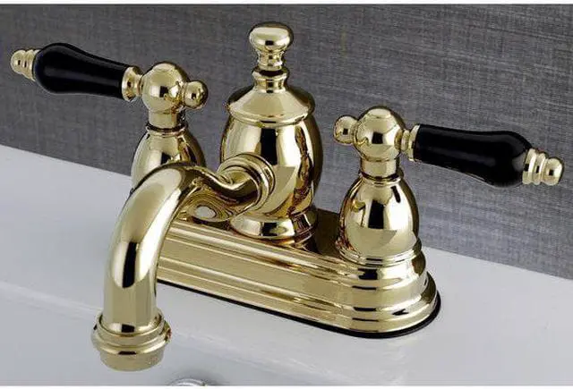 Alt view image 3 of 3 - Kingston Brass KS7102PKL 4 in. Centerset Lavatory Faucet with Brass Pop-Up, Polished Brass