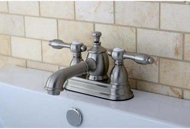 Alt view image 5 of 13 - Kingston Brass KS7008TAL 4in Centerset Lavatory Faucet with Brass Pop-Up SN