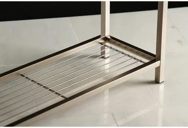 Alt view image 6 of 12 - Kingston Brass SCC8358 Modern Edenscape Freestanding Iron Towel Rack - Brushed Nickel