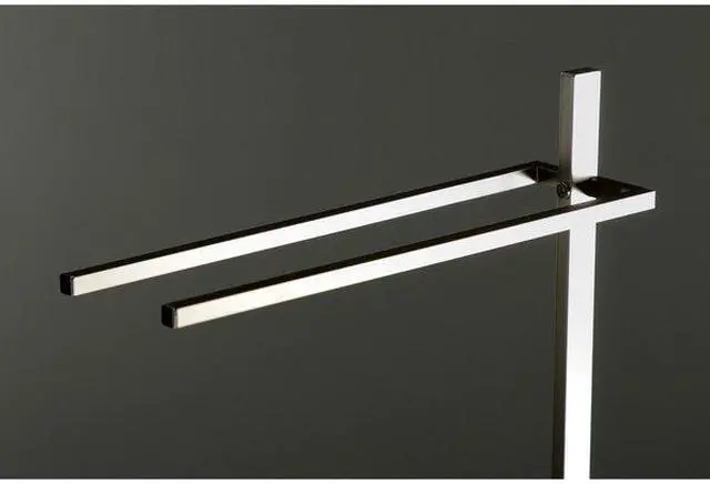 Alt view image 5 of 11 - Kingston Brass SCC8608 Modern Edenscape Pedestal Dual Towel Rack - Brushed Nickel