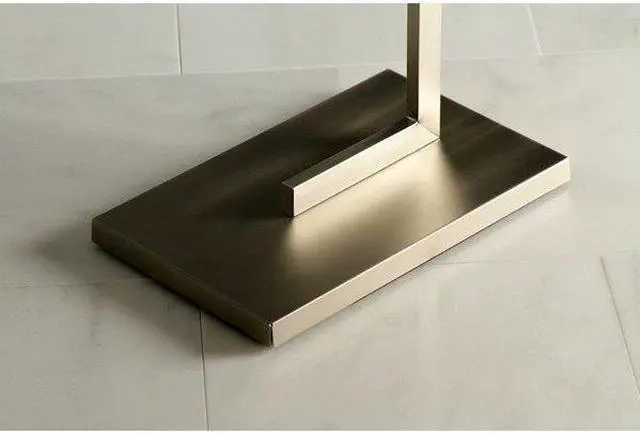 Alt view image 7 of 11 - Kingston Brass SCC8608 Modern Edenscape Pedestal Dual Towel Rack - Brushed Nickel