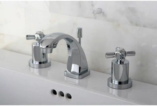 Alt view image 5 of 6 - Kingston Brass Millennium Mini Widespread Lavatory Faucet in Polished Chrome by Kingston Brass