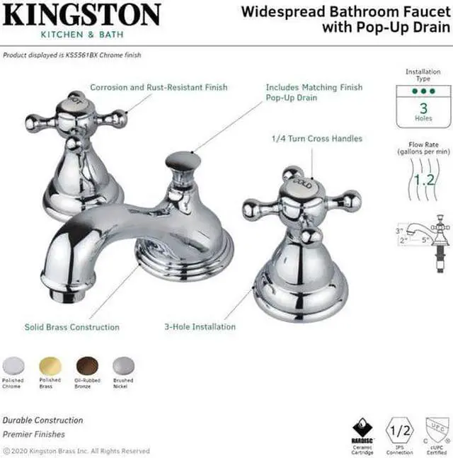 Alt view image 3 of 7 - ROYALE WIDESPREAD LAVATORY FCT W/BX HANDLE-Satin Nickel Finish