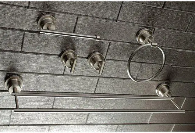 Alt view image 5 of 8 - Kingston Brass BAH8213478SN Modern Concord 5 Piece Bathroom Accessory Sets - Brushed Nickel