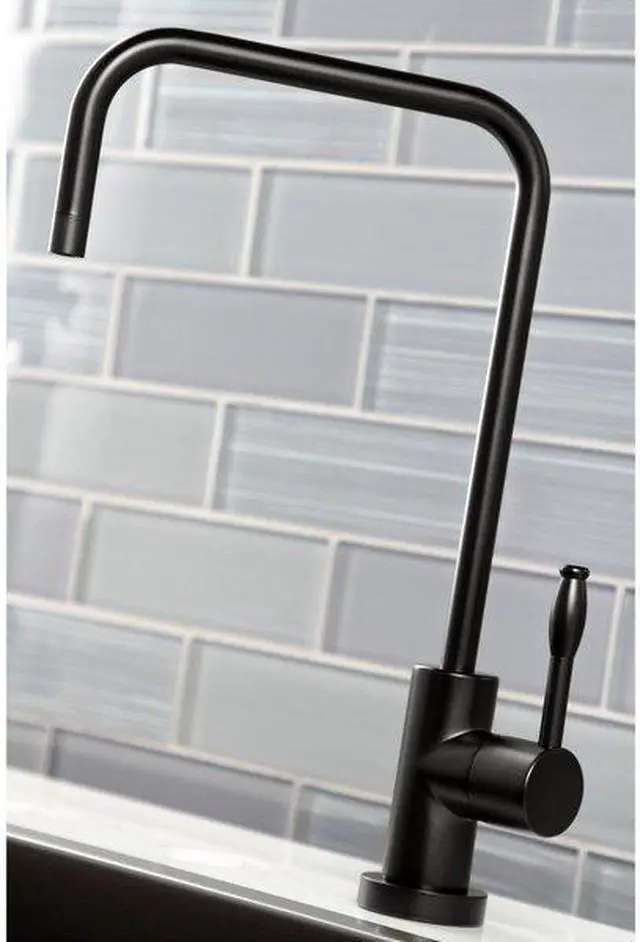Alt view image 5 of 16 - Kingston Brass KS6190NKL Nustudio Single-Handle Cold Water Filtration Faucet, Matte Black