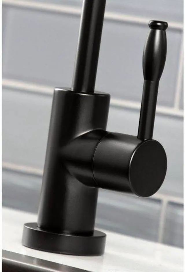 Alt view image 3 of 16 - Kingston Brass KS6190NKL Nustudio Single-Handle Cold Water Filtration Faucet, Matte Black