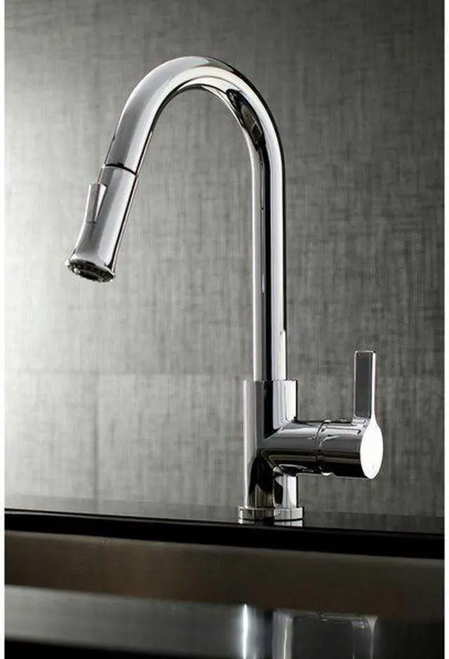 Alt view image 5 of 12 - Gourmetier LS8681CTL Continental Single-Handle Pull-Down Kitchen Faucet, Polished Chrome