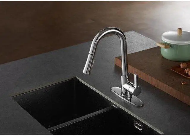 Alt view image 7 of 12 - Gourmetier LS8681CTL Continental Single-Handle Pull-Down Kitchen Faucet, Polished Chrome