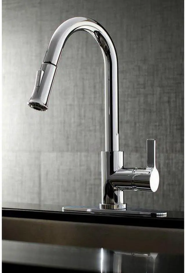 Alt view image 8 of 12 - Gourmetier LS8681CTL Continental Single-Handle Pull-Down Kitchen Faucet, Polished Chrome
