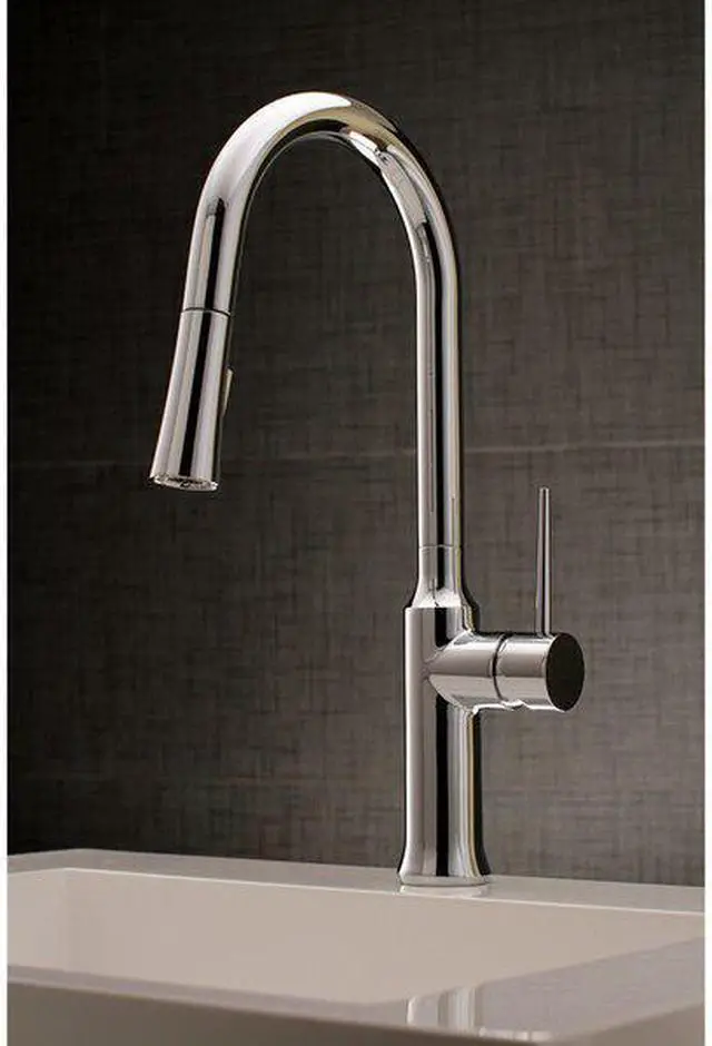 Alt view image 5 of 12 - Gourmetier LS2721NYL Single-Handle Pull-Down Kitchen Faucet, Polished Chrome