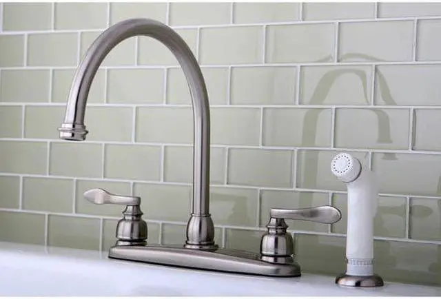 Alt view image 3 of 5 - Kingston Brass KB8798NFL NUWAVE FRENCH 8in Centerset Kitchen Faucet with Twin Le