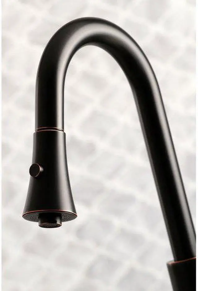 Alt view image 7 of 13 - Gourmetier LS8726CTL Modern Continental Single-Handle Pull-Down Kitchen Faucet - Naples Bronze