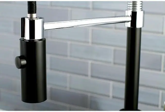 Alt view image 7 of 12 - Gourmetier LS8777CTL Continental Kitchen Faucet with Pull-Down Sprayer, Matte Black/Chrome