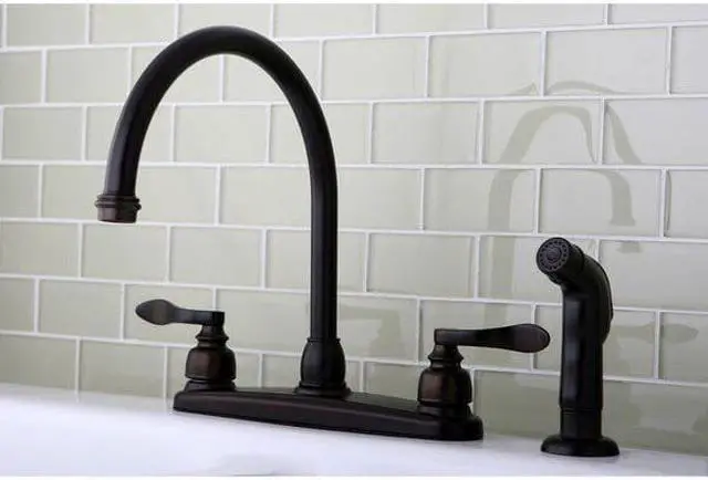 Alt view image 3 of 7 - Kingston Brass KB8795NFLSP NUWAVE FRENCH 8in Centerset Kitchen Faucet with Twin