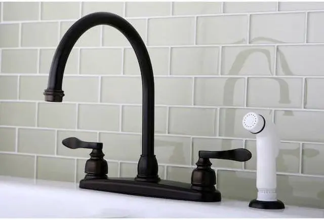 Alt view image 4 of 8 - Kingston Brass KB8795NFL NUWAVE FRENCH 8in Centerset Kitchen Faucet with Twin Le