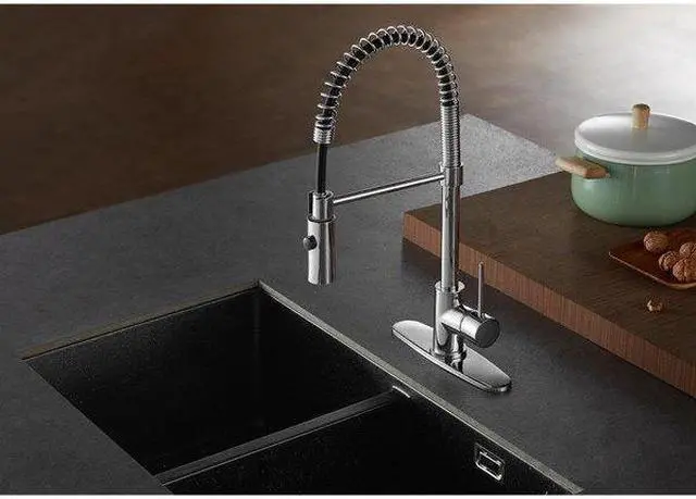 Alt view image 4 of 8 - Gourmetier LS8771NYL Single-Handle Pull-Down Kitchen Faucet, Polished Chrome