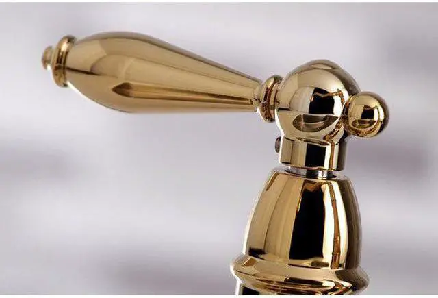 Alt view image 7 of 12 - Kingston Brass KS7272ALBS Kitchen Faucet with Side Sprayer, Polished Brass - 8.3125 x 6.875 x 14.125 in.