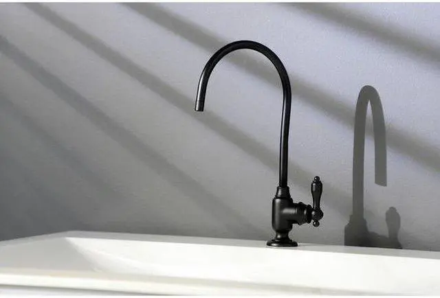 Alt view image 6 of 10 - Kingston Brass KS5190TAL Traditional Tudor Single-Handle Water Filtration Faucet - Matte Black