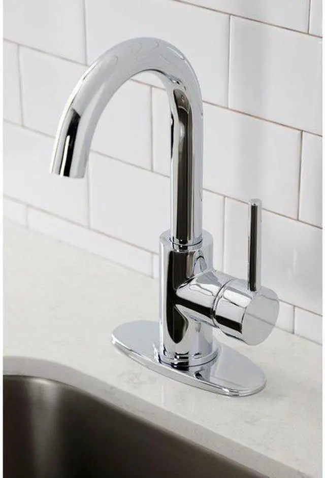 Alt view image 4 of 6 - FAUCETURE LS8531DL LS8531DL Concord Single-Handle Bar Faucet, Polished Chrome