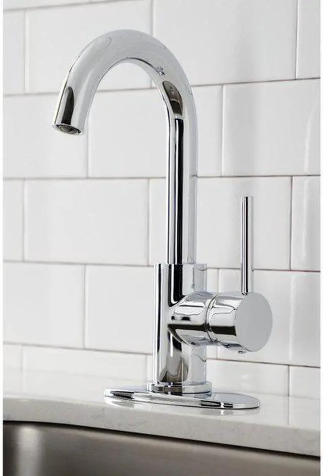 Alt view image 2 of 6 - FAUCETURE LS8531DL LS8531DL Concord Single-Handle Bar Faucet, Polished Chrome