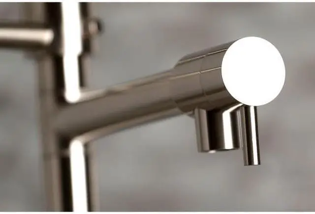 Alt view image 7 of 12 - Gourmetier LS8508CTL Continental Single-Handle Pre-Rinse Kitchen Faucet, Brushed Nickel