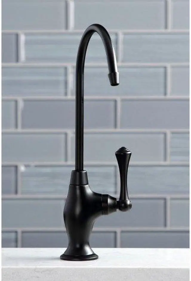 Alt view image 6 of 12 - Kingston Brass KS3190BL Vintage Single Handle Water Filtration Faucet, Matte Black