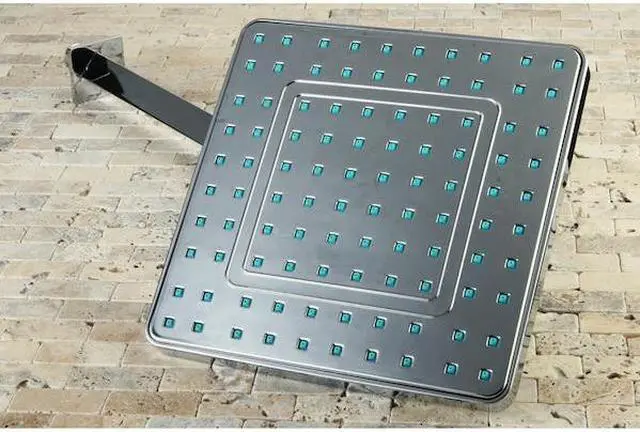 Alt view image 11 of 16 - Kingston Brass KX4641CK 8 in. Rainfall Square Showerhead with Shower Arm, 16 in. - Chrome